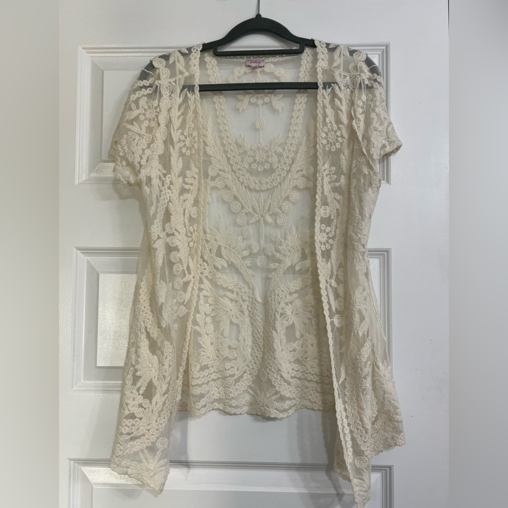 Pixley, Ivory, Cardigan - Size Small